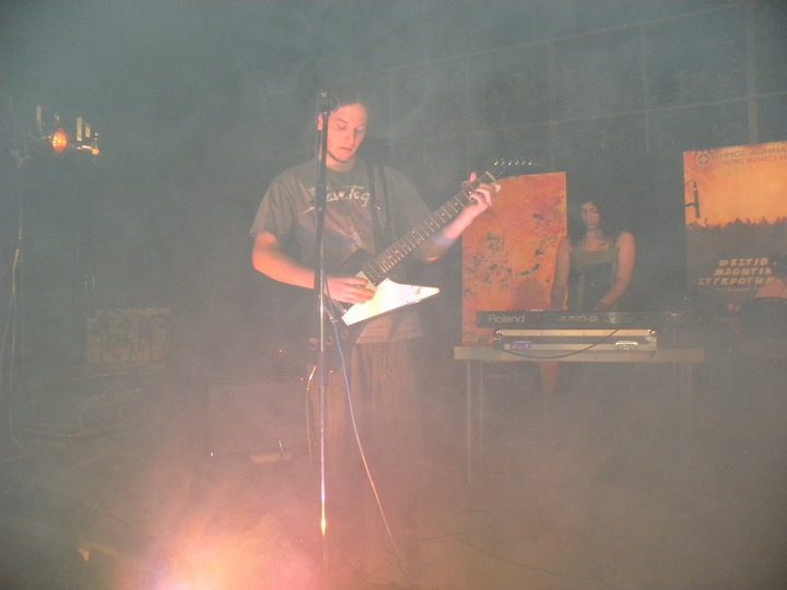 Image of Ptolemaios playing the Electric Guitar
